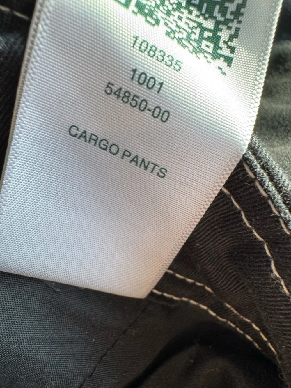 True Religion Jet Black Cargo Pants Men’s Size 38 (White Stitch) $159